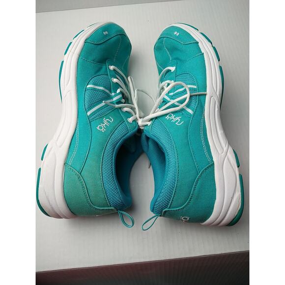 Ryka Tempo Woman's 11M Aqua/White Low Top Lace Up Sneakers - Picture 8 of 11